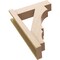 Ekena Millwork 6-in W x 20-in D x 28-in H Balboa Block Rough Cedar Woodgrain TimberThane Outlooker, Primed Tan OUTUR060X20X28BOA44RCPR - alternate 5